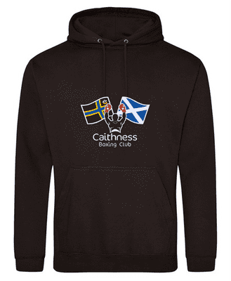 Caithness Boxing Club Adults Hoodie with Front Centre Heat Seal