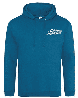 CAITHNESS DIPPERS DEEP SEA BLUE PULLOVER HOODIE WITH LOGO