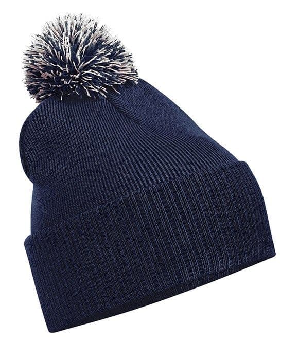 CAITHNESS DIPPERS NAVY POM-POM BEANIE HAT WITH WHITE LOGO