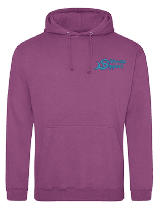 CAITHNESS DIPPERS PINKY PURPLE PULLOVER HOODIE WITH LOGO