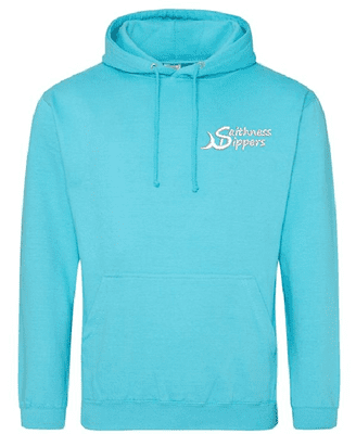 CAITHNESS DIPPERS TURQUOISE SURF BLUE PULLOVER HOODIE WITH LOGO