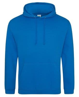 Caithness Junior Badminton Adults Sapphire Blue Hoodie with Left Breast and Back Heat Seals
