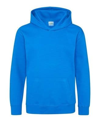 Caithness Junior Badminton Kids Sapphire Blue Hoodie with Left Breast and Back Heat Seals