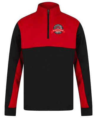 CAITHNESS & SUTHERLAND VINTAGE & CLASSIC CLUB 1/4 ZIP TOP WITH EMBROIDERED LOGO