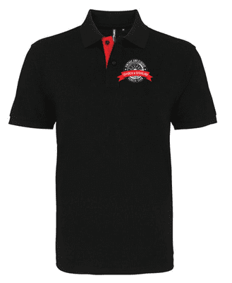 CAITHNESS & SUTHERLAND VINTAGE & CLASSIC CLUB  CONTRAST POLO SHIRT WITH LBE