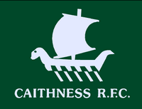 CAITHNESS WOMEN'S RUGBY FOOTBALL CLUB ADULT BLACK POLO SHIRT WITH 2 EMBROIDERED LOGOS