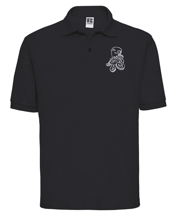 CAITHNESS WOMEN'S RUGBY FOOTBALL CLUB ADULT POLO SHIRT WITH EMBROIDERED LOGO.