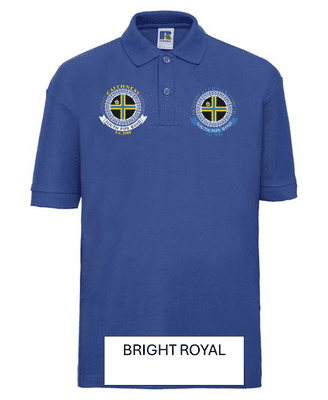 CAITHNESS YOUTH PIPE BAND ADULTS POLO SHIRT WITH LEFT BREAST EMBROIDERY
