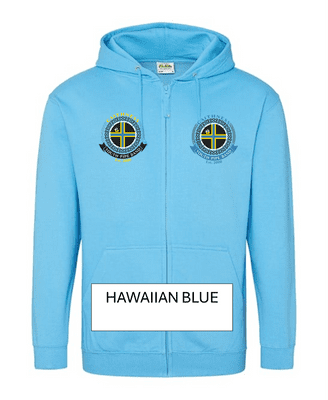 CAITHNESS YOUTH PIPE BAND ADULTS ZIPPED HOODIE WITH LEFT BREAST EMBROIDERY