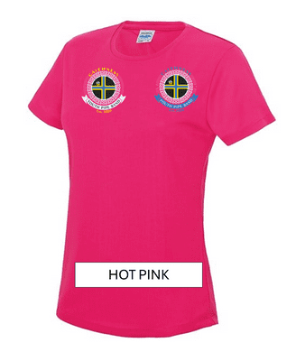 CAITHNESS YOUTH PIPE BAND WOMENS 2XL  FITTED COOL T-SHIRT WITH LEFT BREAST EMBROIDERY