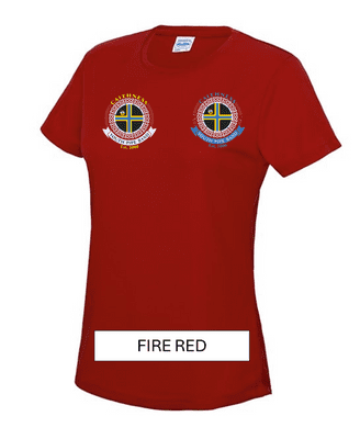 CAITHNESS YOUTH PIPE BAND WOMENS 3XL OR 4XL  FITTED COOL T-SHIRT WITH LEFT BREAST EMBROIDERY