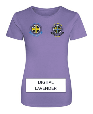 CAITHNESS YOUTH PIPE BAND WOMENS FITTED COOL T-SHIRT WITH LEFT BREAST EMBROIDERY