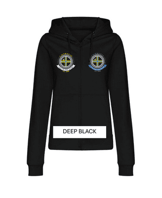 CAITHNESS YOUTH PIPE BAND WOMENS  ZIPPED HOODIE WITH LEFT BREAST EMBROIDERY