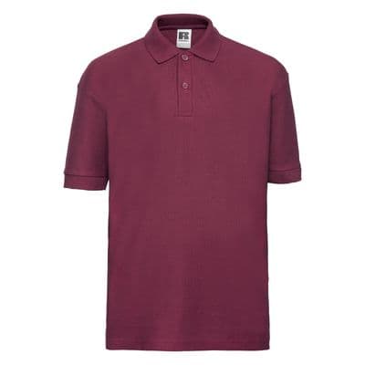 CANISBAY RAINBOW NURSERY BURGUNDY POLO SHIRT WITH EMBROIDERED LOGO