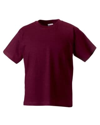 CANISBAY RAINBOW NURSERY BURGUNDY T- SHIRT WITH EMBROIDERED LOGO