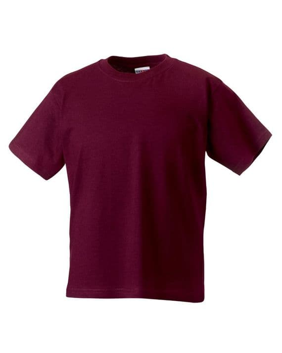 CANISBAY RAINBOW NURSERY BURGUNDY T- SHIRT WITH EMBROIDERED LOGO