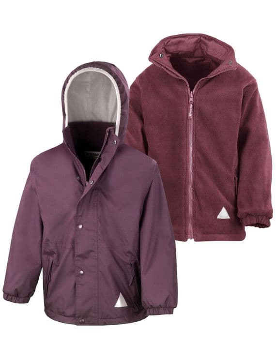 CANISBAY  RAINBOW NURSERY JUNIOR REVERSIBLE STORM Dri 4000 FLEECE JACKET WITH 2 EMBROIDERED LOGOS