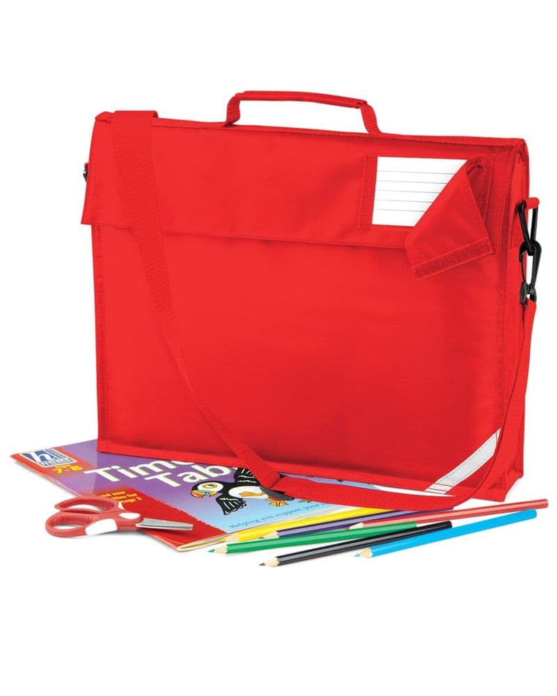 CASTLETOWN PRIMARY SCHOOL JUNIOR RED BOOK BAG WITH STRAP WITH LOGO