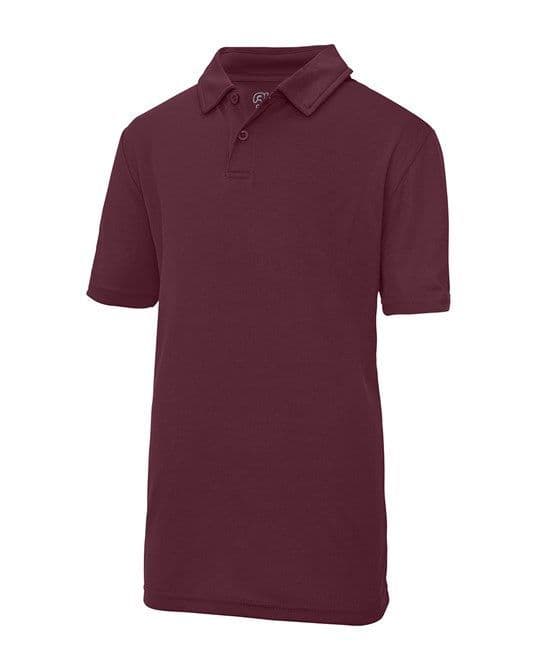 DUNBEATH PRIMARY SCHOOL BURGUNDY COOL POLO SHIRT WITH LOGO