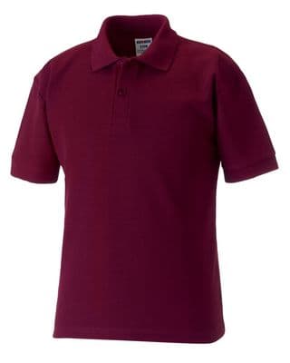 DUNBEATH PRIMARY SCHOOL BURGUNDY POLOSHIRT WITH EMBROIDERED LOGO