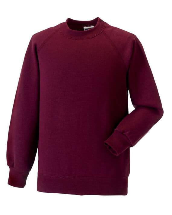 DUNBEATH PRIMARY SCHOOL BURGUNDY SWEATSHIRT WITH EMBROIDERED LOGO