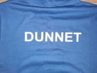 DUNNET BADMINTON ROYAL BLUE ADULTS PULLOVER HOODIE WITH HEAT SEALS