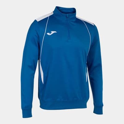 East End Joma Championship VII Sweatshirt with 1/2 Zip Royal/White with Embroidered Logo Left Breast