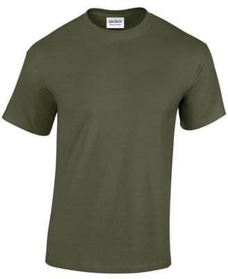 HALKIRK ARMY CADET FORCE ADULTS  MILITARY GREEN T-SHIRT WITH EMBROIDERED LOGO