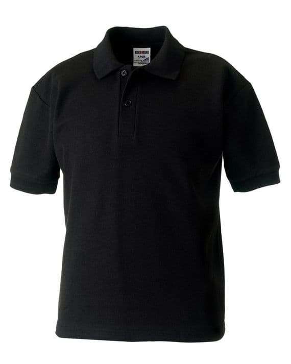 HALKIRK PLAYGROUP ADULT  BLACK  POLO SHIRT WITH EMBROIDERED  LOGO