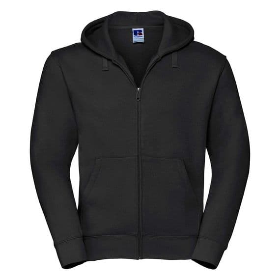 HALKIRK PLAYGROUP ADULT  BLACK  ZIPPED HOODIE WITH EMBROIDERED  LOGO