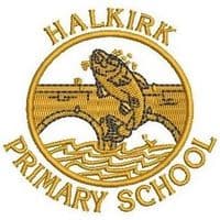 HALKIRK PRIMARY  SCHOOL NAVY  V-NECK SWEATSHIRT WITH LOGO