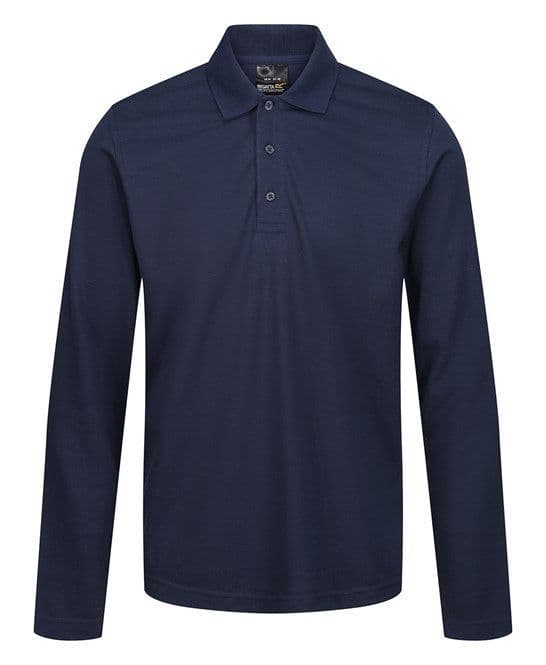 HALKIRK RIFLE CLUB LONG SLEEVE POLO SHIRT WITH EMBROIDERED LOGO