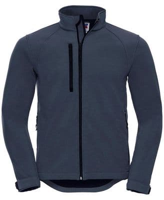 HALKIRK RIFLE CLUB NAVY SOFTSHELL JACKET WITH EMBROIDERED LOGO