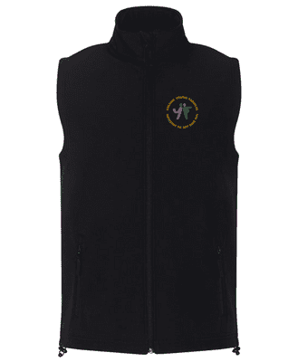 HALKIRK YOUNG FARMERS 2 LAYER SOFT SHELL GILET WITH LEFT BREAST EMBROIDERY