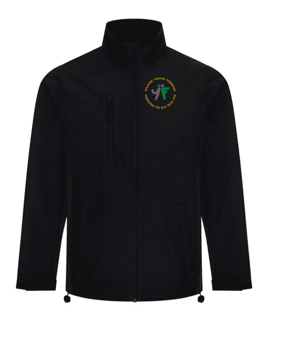 HALKIRK YOUNG FARMERS 3 LAYER SOFT SHELL JACKET WITH LEFT BREAST EMBROIDERY