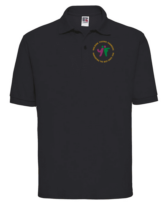 HALKIRK YOUNG FARMERS UNISEX POLO SHIRT WITH LEFT BREAST EMBRROIDERY