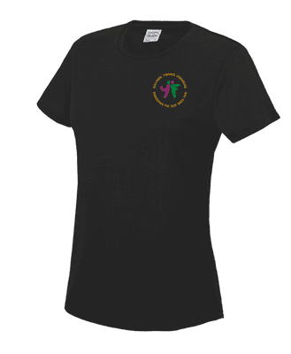 HALKIRK YOUNG FARMERS WOMENS COOL T-SHIRT WITH LEFT BREAST EMBROIDERY