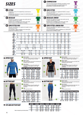 Joma Clothing Size Guide