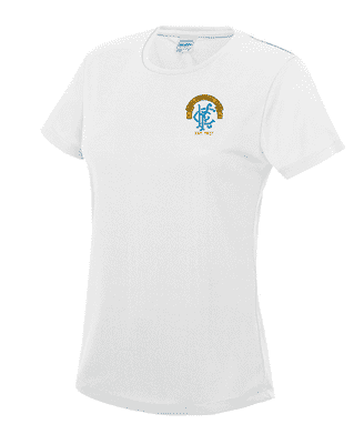 KEISS F.C WOMENS COOL T-SHIRT ARTIC WHITE WITH LBE