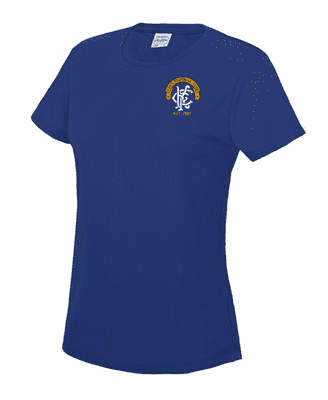 KEISS F.C WOMENS COOL T-SHIRT ROYAL BLUE WITH LBE
