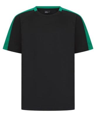 Keiss Primary School Black/Emerald T-Shirt with left breast embroidery