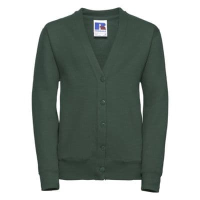 KEISS PRIMARY SCHOOL BOTTLE GREEN CARDIGAN WITH LOGO