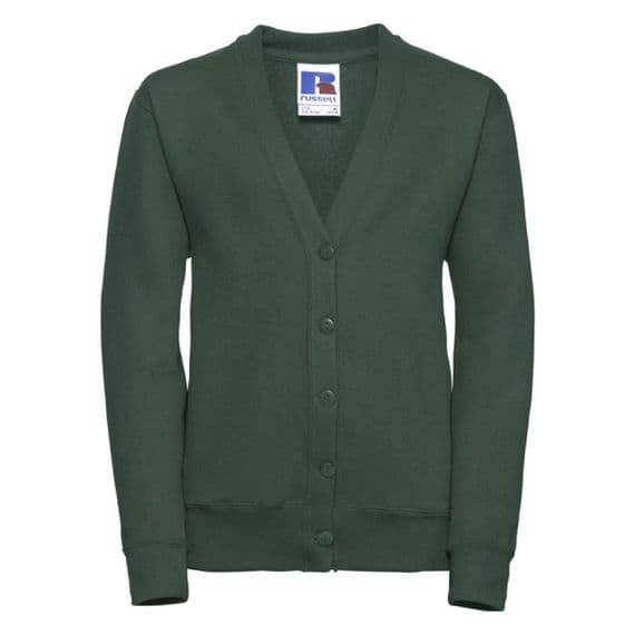 KEISS PRIMARY SCHOOL BOTTLE GREEN CARDIGAN WITH LOGO