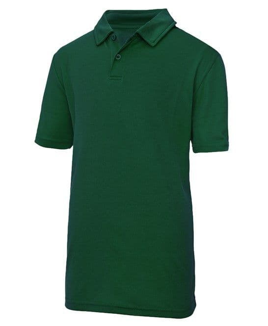 KEISS PRIMARY SCHOOL BOTTLE GREEN  COOL POLO SHIRT WITH LOGO