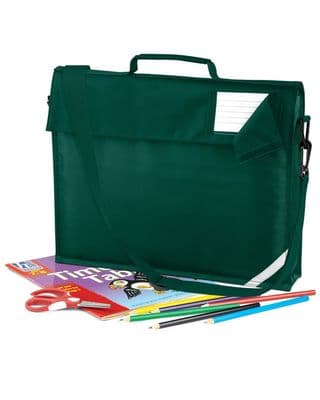 KEISS PRIMARY SCHOOL JUNIOR BOTTLE GREEN BOOK BAG WITH STRAP WITH LOGO