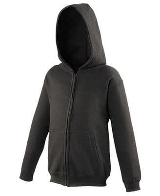 MELVICH PRIMARY SCHOOL AWD BLACK  ZIPPED HOODIE WITH EMBROIDERED  LOGO