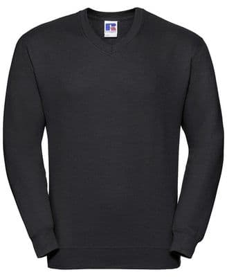 MELVICH PRIMARY SCHOOL BLACK V-NECK SWEATSHIRT WITH LOGO