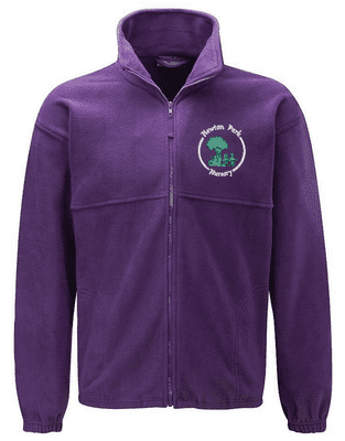 NEWTON PARK NURSERY PURPLE FULL ZIP POLAR FLEECE