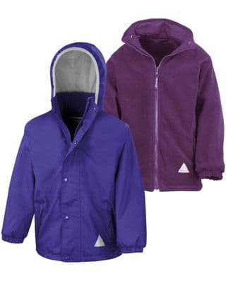 NEWTON PARK  NURSERY SCHOOL JUNIOR REVERSIBLE STORM Dri 4000 FLEECE JACKET WITH 2 EMBROIDERED LOGOS