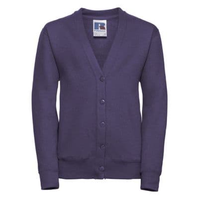 NEWTON PARK NURSERY SCHOOL PURPLE CARDIGAN WITH LOGO